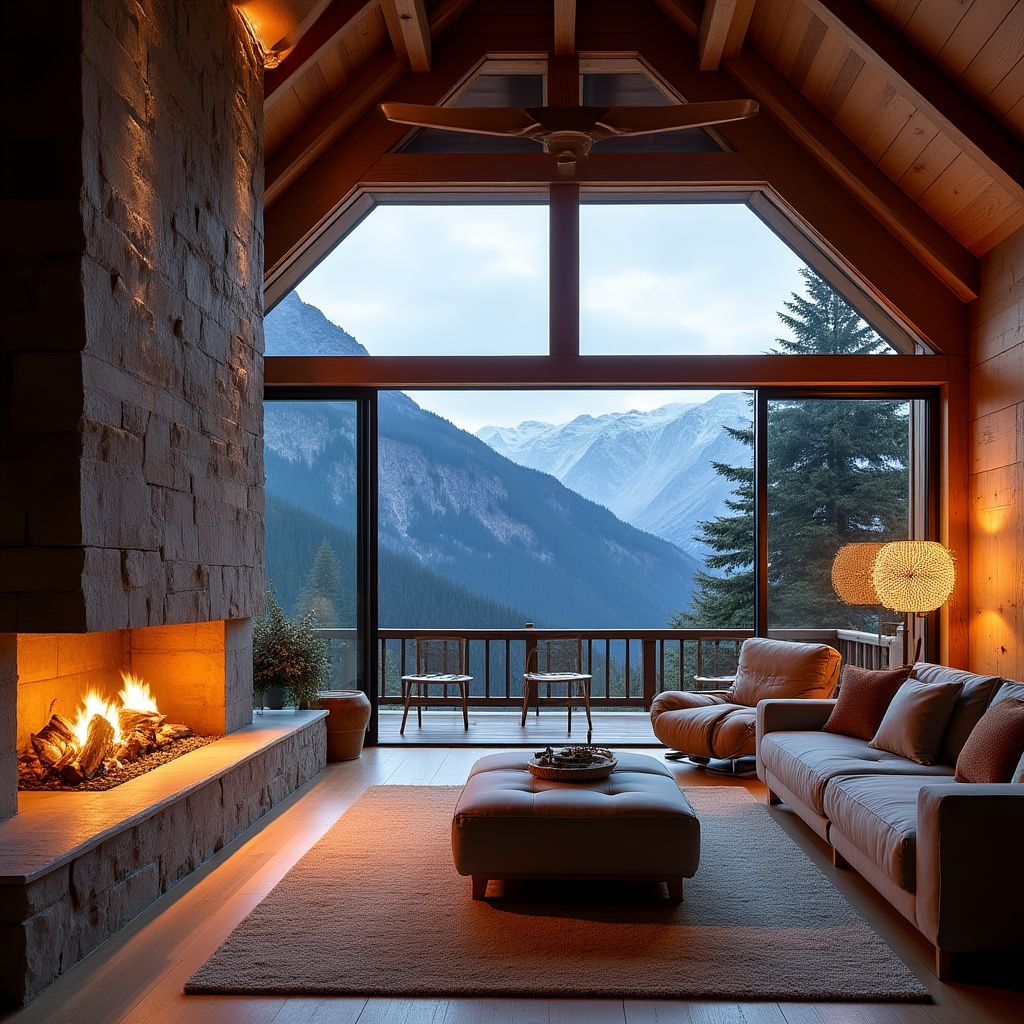 Intérieur chaleureux du Chalet Mont Blanc
